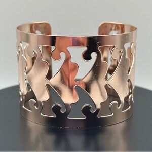 Rose Gold Cutout Adjustable Cuff Bracelet